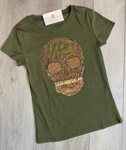 Load image into Gallery viewer, *CLEARANCE* Fernanda Olive or Black Skull Sequin Tee