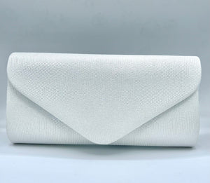 Silver Envelope Style Sparkly Evening Clutch