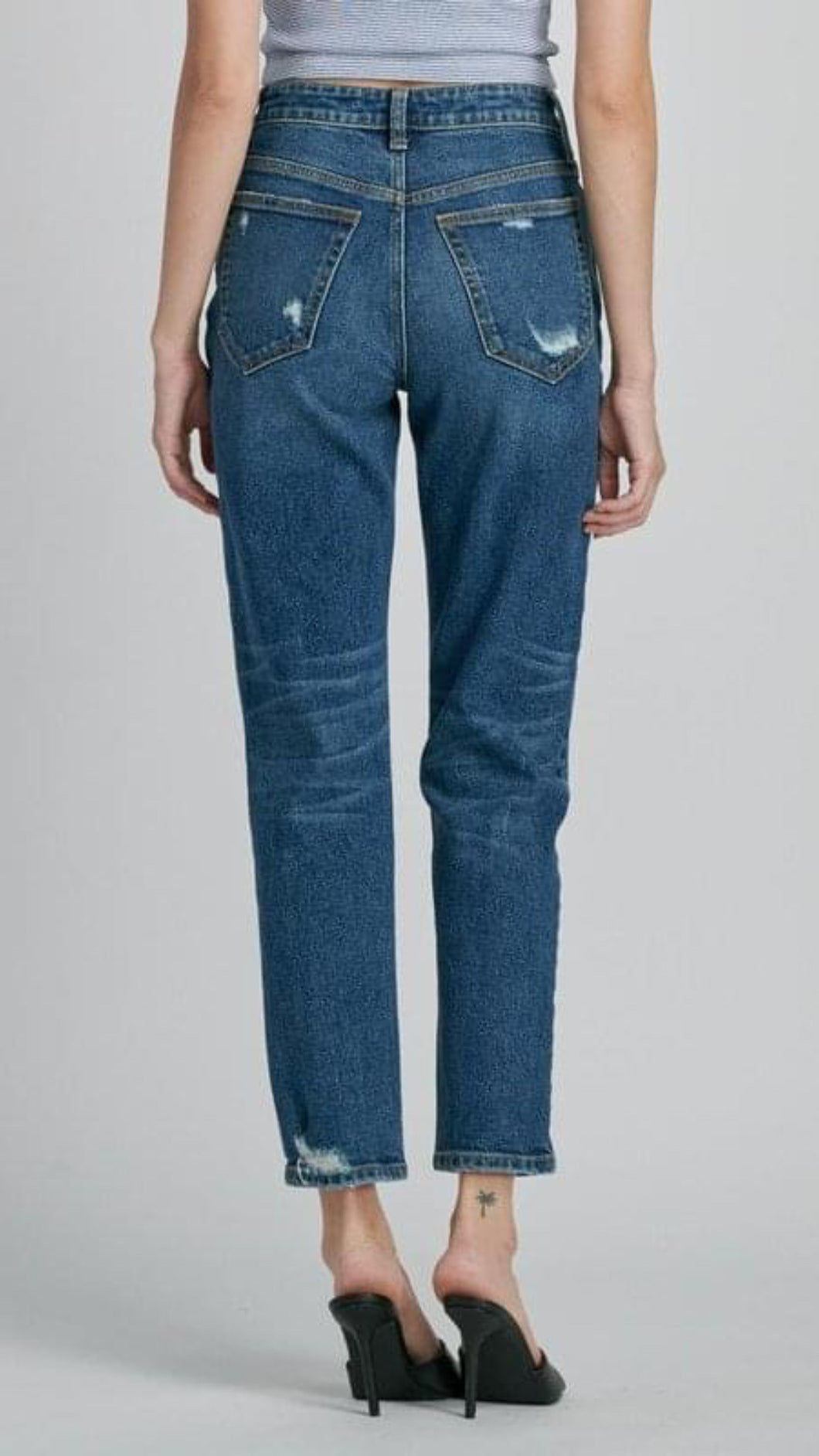 Denise Dark Denim High Rise Slim Straight