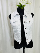 Load image into Gallery viewer, Jessie White Denim Distressed Vest