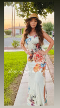 Load image into Gallery viewer, Ribbed Long Summer Flower Print Dress