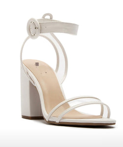 "Orianna Clearly a Chunky adjustable strap heel sandal"