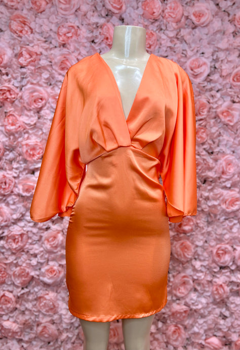 **CLEARANCE** Mia Orange Dolman 3/4 Sleeve Dress