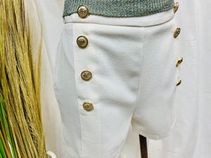 Paula Shorts with Gold Button Details