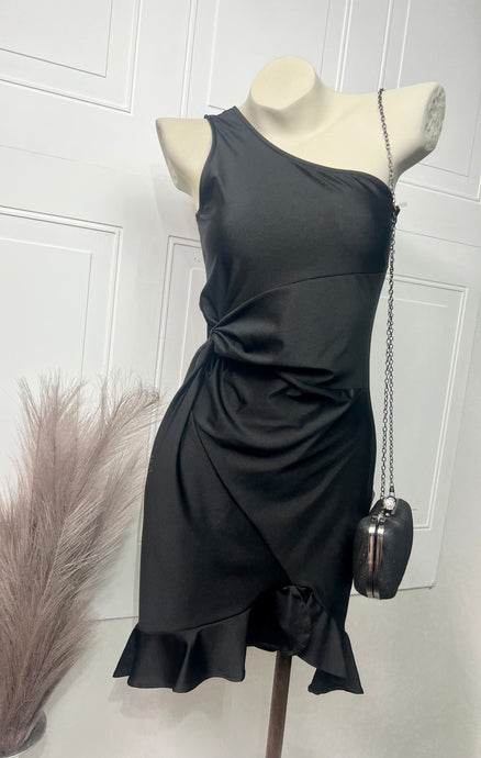 Alyssa One Shoulder Twist Waist Dress
