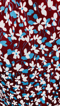 Load image into Gallery viewer, Burgundy Flower Print Scoop Neckline Plus Size Top