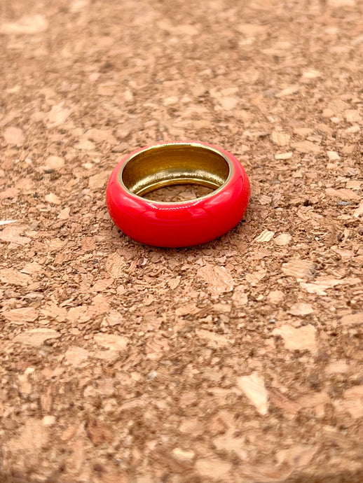 White, Red and Pink Gold Dipped Rings