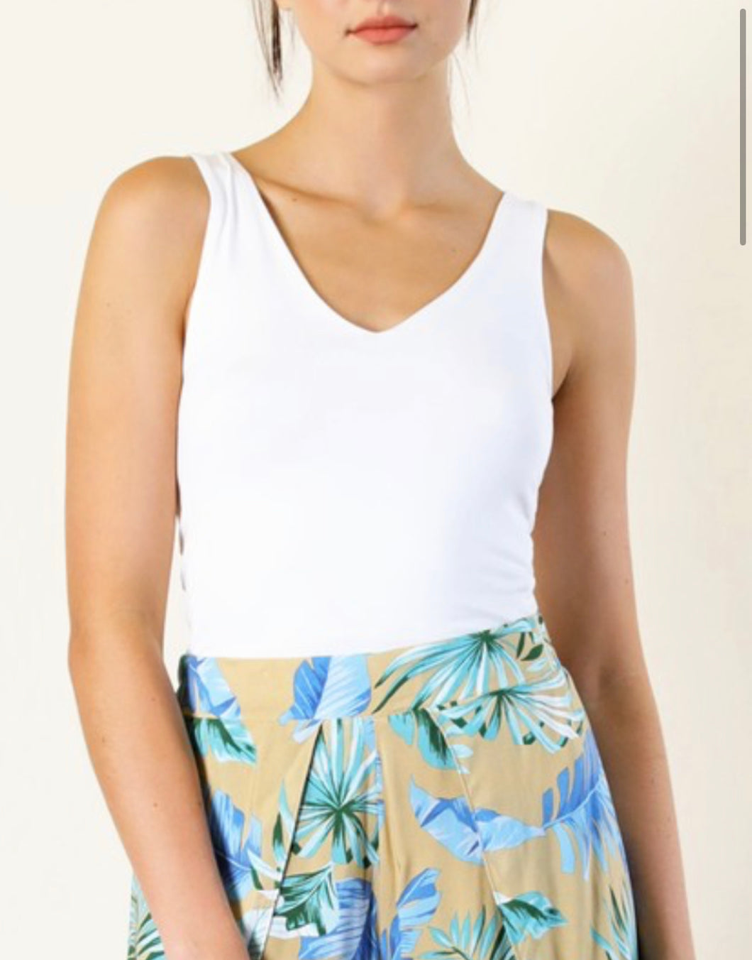 White, Black Crop Top