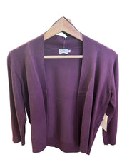 Load image into Gallery viewer, Plum 3/4  Sleeve Open Front Cardigan