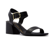 Load image into Gallery viewer, Keziah Tan or Black Heel Strappy Sandal