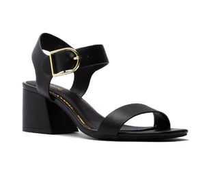 Keziah Tan or Black Heel Strappy Sandal