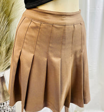 Load image into Gallery viewer, Amy Cocoa or Black A Line Pleated Mini Skirt