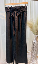 Load image into Gallery viewer, Yomira Charcoal Grey Palazzo Pants w/ Self Tie Belt