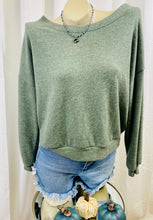 Load image into Gallery viewer, Olive, Terracotta, Ivory Brushed Soft Boatneck Long Sleeve Pullover