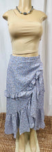 Load image into Gallery viewer, Taylor Lavender or Ivory High Waisted Layered Asymmetrical Ditsy Floral Skirt