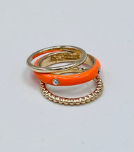 Load image into Gallery viewer, Turquoise, Orange or White Fashion Jewelry Ring Set of Three