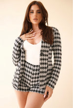 Load image into Gallery viewer, Jennifer Jacquard Knit Houndstooth Blazer Short Set