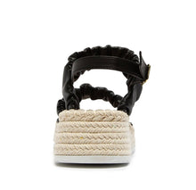 Load image into Gallery viewer, Destiny Black or Off-White Casey One Band Ankle Strap Platform Sandle