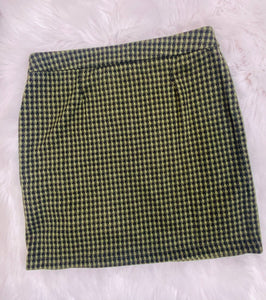 Alissa A-Line Checkered Mini Skirt