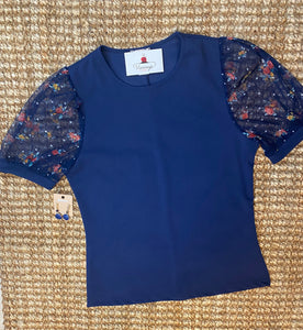 Clearance** Navy Blue Plus Size Top