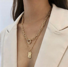 Load image into Gallery viewer, Kirby Double Gold Chain Charm Necklace