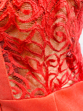 Load image into Gallery viewer, Adella Rust Orange Lace Dress