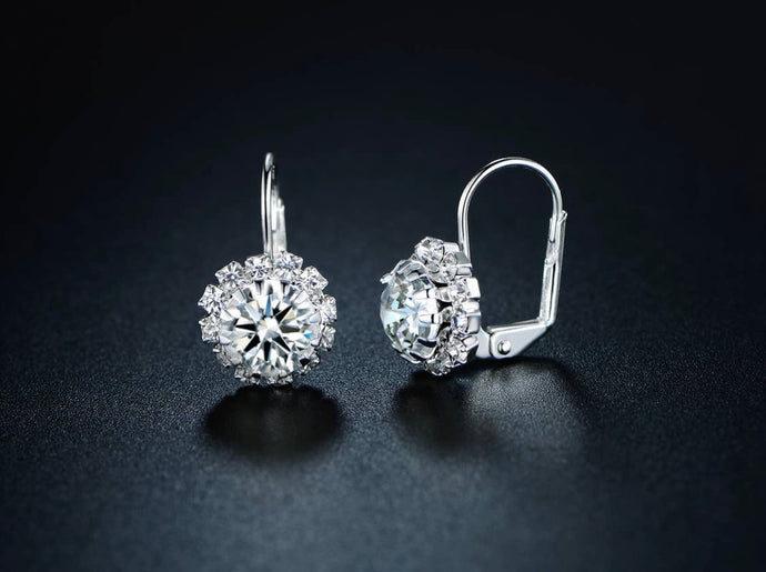 18K Gold Plated Crystal Earrings
