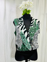 Load image into Gallery viewer, Grecia Green/Black Animal print Bodysuit