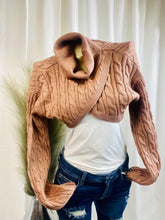 Load image into Gallery viewer, Marissa Mocha Super Crop Turtleneck Top