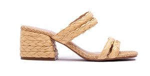 Kenna Natural Raffia Strappy Sandal