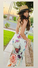 Load image into Gallery viewer, Ribbed Long Summer Flower Print Dress