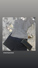 Load image into Gallery viewer, Black Stripes One Sleeve Top