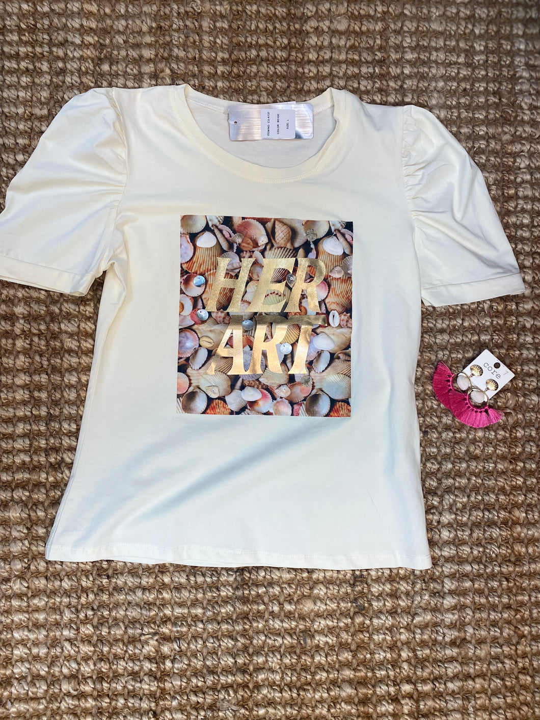 Karla Beige Shell Plus Size Tee