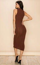 Load image into Gallery viewer, Belinda Chocolate or Marsala Mock Neck Midi Sweater Dress