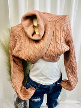 Load image into Gallery viewer, Marissa Mocha Super Crop Turtleneck Top