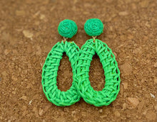 Load image into Gallery viewer, Vilma Wheat Wolven Post Back Earrings