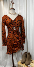 Load image into Gallery viewer, Bianca Rust/Black V Neck Loose Fit Rushing Dress