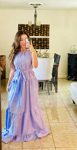 Jessica Lilac Tiered Maxi Dress