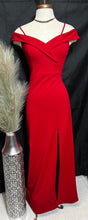 Load image into Gallery viewer, Abigail Red, Royal or Black Stretchy Off The Shoulder Gown