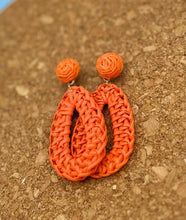 Load image into Gallery viewer, Vilma Wheat Wolven Post Back Earrings