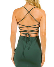 Load image into Gallery viewer, Sophie Emerald Green Backless Mini Dress