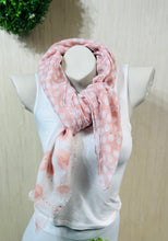 Load image into Gallery viewer, Alina Lightest Pink Polka Dot Scarf