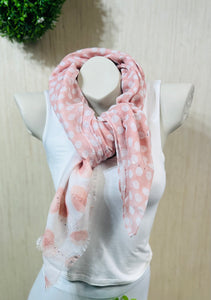 Alina Lightest Pink Polka Dot Scarf