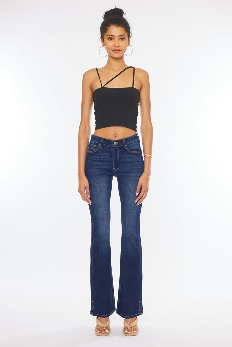 Kylie High Rise Side Slit Bootcut