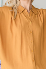 Load image into Gallery viewer, Olivia Olive or Mustard button Down Short Sleeve Top