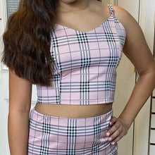 Load image into Gallery viewer, *CLEARANCE* Vanessa Pink Plaid Skirt set (2pc)