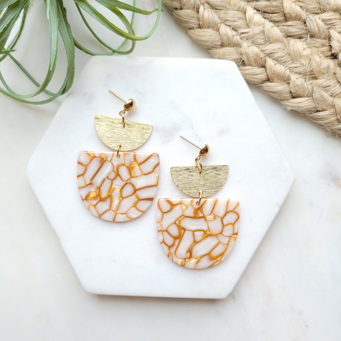 Pumpkin Spice Harper Post Back Earrings