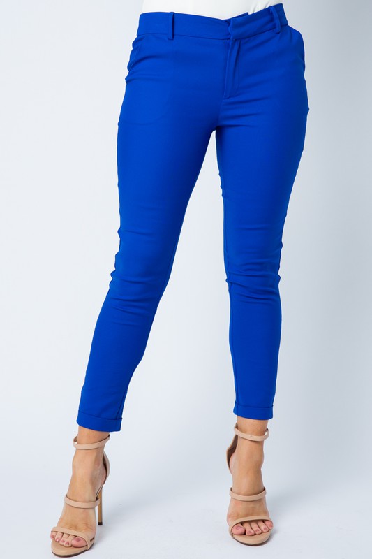 Reyna Royal Blue, Ref or Khaki Stretchy Trousers