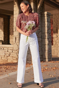 Missy White Wide Leg Denim Jeans