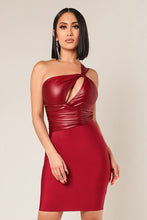 Load image into Gallery viewer, Alexxis Red One Shoulder Body Dress